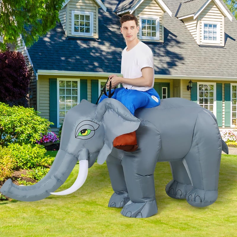 GOOSH Inflatable Elephant Costume for Women Men Circus Inflatable Costume Funny Blow up Costume for Halloween Party Cosplay - Image 2